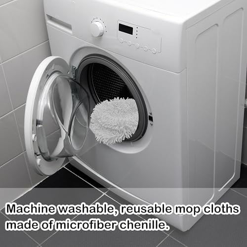 Reusable Microfiber Mop Pads 4 Pack White