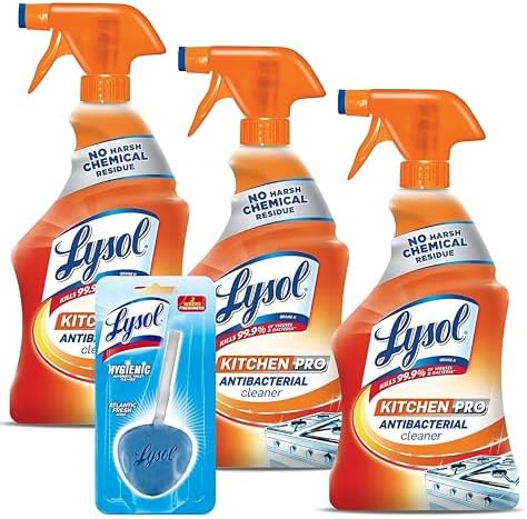 Reckitt Lysol Kitchen Pro Toilet Cleaner Pack of 3 22 Fl Oz
