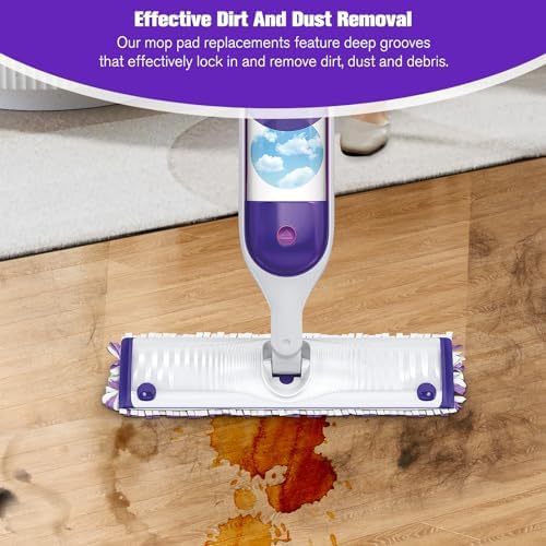 Disposable Mopping Pads Refills for PowerMop Purple-15 Pack