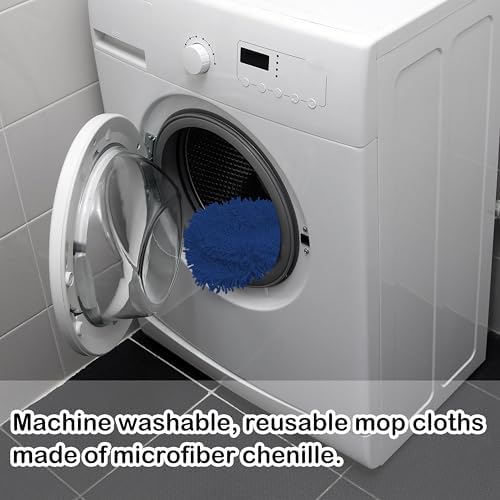 Reusable Microfiber Mop Pads 4 Pack Blue 1