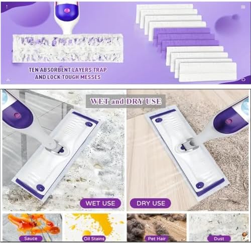 YFLY 10 Pack Disposable Mopping Pads for Swiffer PowerMop