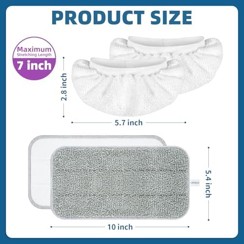 LOVECO Microfiber Steam Mop Pads 8-Pack for FEPPO Seyola