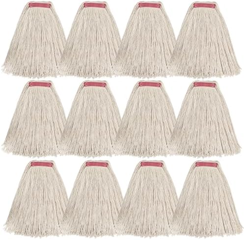 Matthew 20oz Heavy Duty Cotton Mop Refill 12 Pack Universal Mop Head Replacement