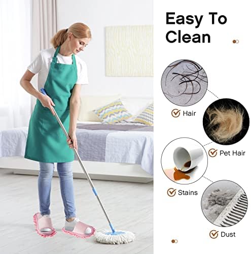 Jecery 2 Pairs Microfiber Mop Slippers for Floor Cleaning