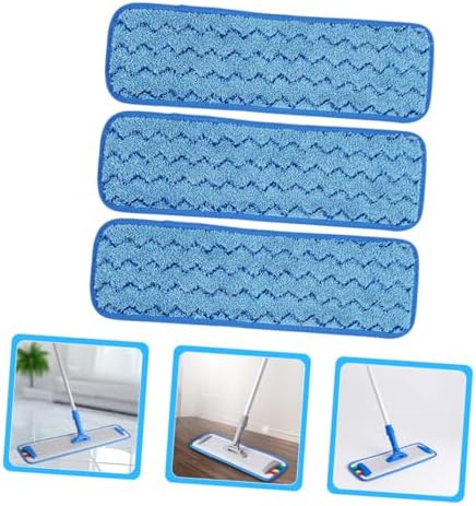 3pcs Microfiber Mop Pads for Wet Dry Cleaning Hardwood Floor