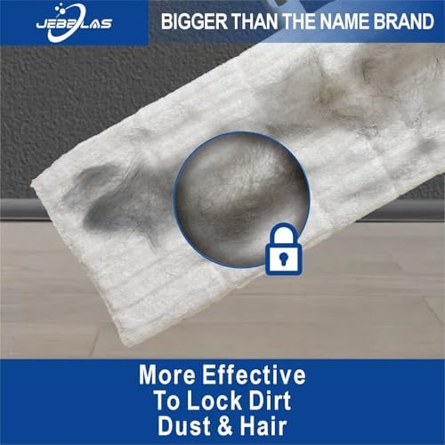 JEBBLAS 60 Pcs Disposable Dry Mop Cloth Refills