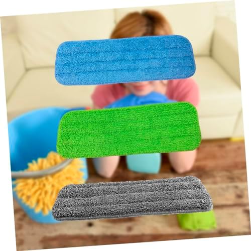 3Pcs Water Spraying Mop Cloth Replacement for Efficient Cleaning