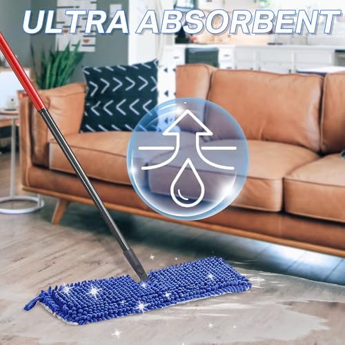 DRKLEAN Microfiber Mop Refill Pack of 6