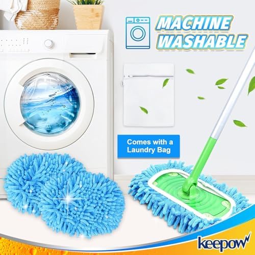 KEEPOW Reusable Microfiber Mop Pads 6 Pack 1