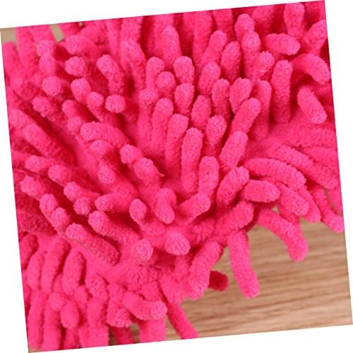 PACKOVE Chenille Cleaning Slippers Covers Red Size L
