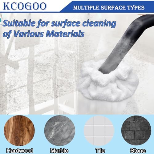 KCOGOO Small Microfiber Bonnet for Dupray Steam Mop - 8 Pack