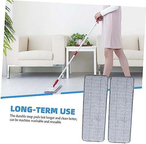 2pcs Microfiber Mop Pads Reusable Floor Cleaning Cloth