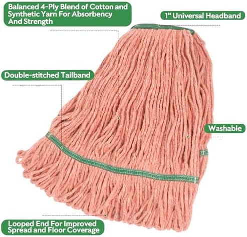 L Luke Supply Heavy Duty Mop Heads Pack of 3