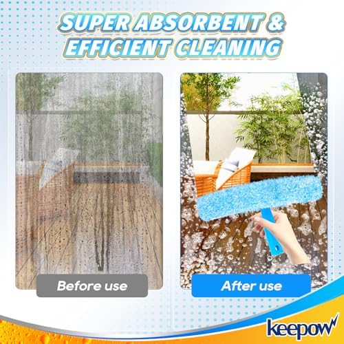 KEEPOW 14 Inch Microfiber Window Scrubber Refill 1