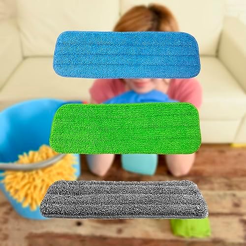 3Pcs Water Spraying Mop Cloth Replacement Set