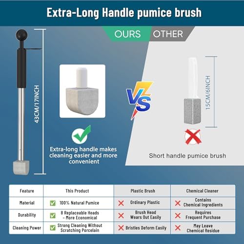 YINGMORE Pumice Stone Toilet Cleaner with Long Handle