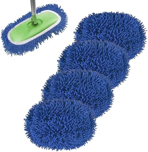 Reusable Microfiber Mop Pads 4 Pack Blue 1