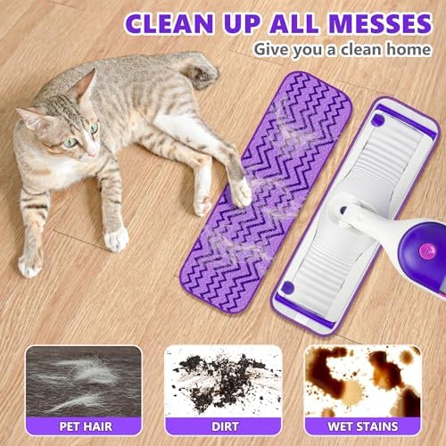 ENSPOWAY Reusable Mop Pads 6-Pack for Swiffer PowerMop
