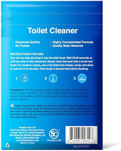Dissolvable Toilet Bowl Cleaner Sheets - 40 Sheets Pine Scent