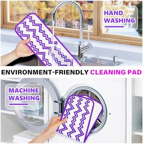 ILAVCLEAN Reusable Mop Pads Replacement 6 Pack for Swiffer PowerMop