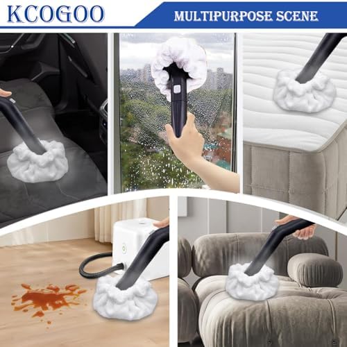KCOGOO Small Microfiber Bonnet for Dupray Steam Mop - 8 Pack