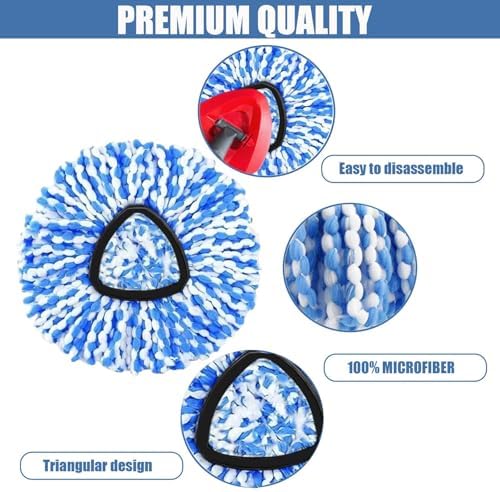 FOOKCIAN 2-Pack Spin Mop Replacement Head