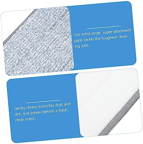 2pcs Microfiber Mop Pads Reusable Floor Cleaning Cloth
