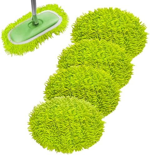 Reusable Microfiber Mop Pads 4 Pack Green 1