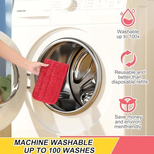 165 Inch H-Gamely Microfiber Mop Pads Set of 5