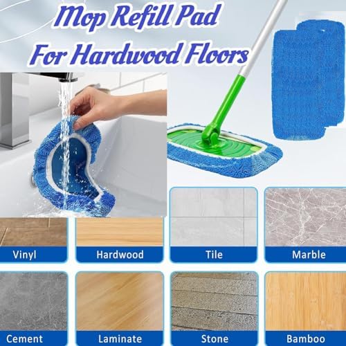10 Pack Reusable Microfiber Mop Pads for Swiffer