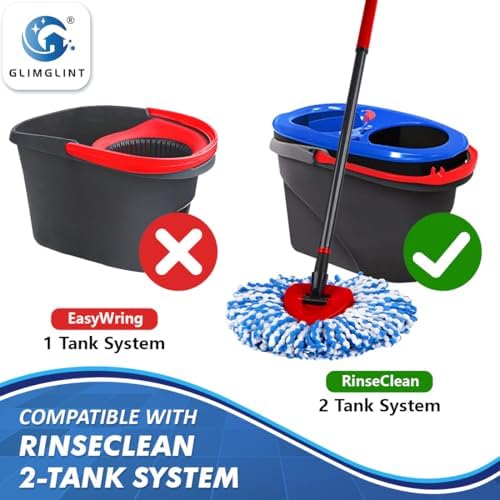 GLIMGLINT Mop Heads 3 Pack for RinseClean 2 Tank System