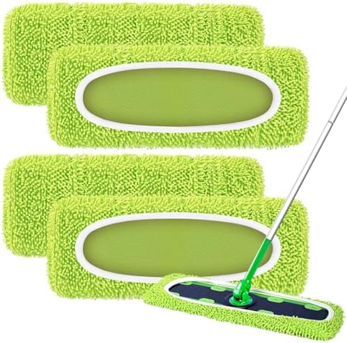 4 Pack Reusable X-Large Mop Pads for Swiffer Sweeper XL