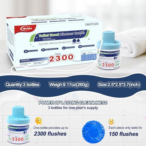 Msvvko Toilet Bowl Cleaner Tablets 3 Packs Septic Safe