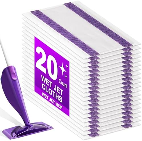 Kusroie 20 Count Wet Jet Mop Pads Refill