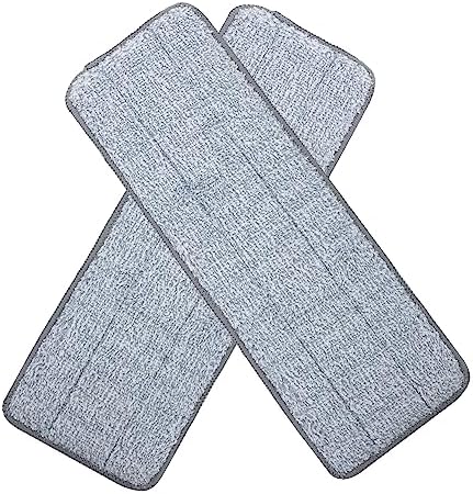 CALLARON 2pcs Microfiber Mop Pads for Hardwood Tile Marble