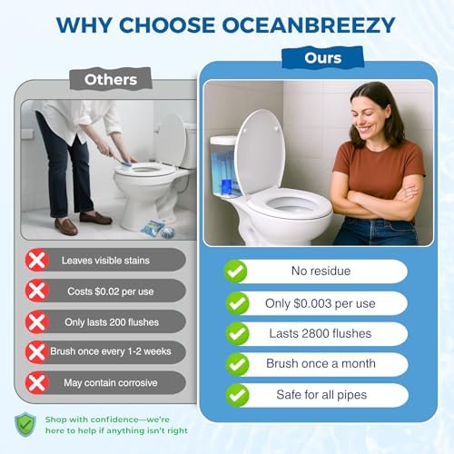 OceanBreezy Toilet Bowl Cleaner 3 Bottles Set