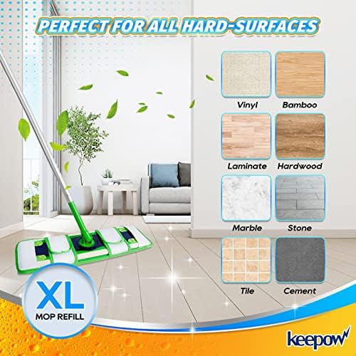 KEEPOW XL Wet Pads Refills for Swiffer XL 4 Pack