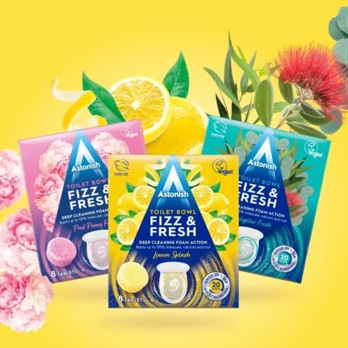 Astonish Foaming Lemon Toilet Bowl Cleaner - 8 Tablets No Spray Bottle Needed
