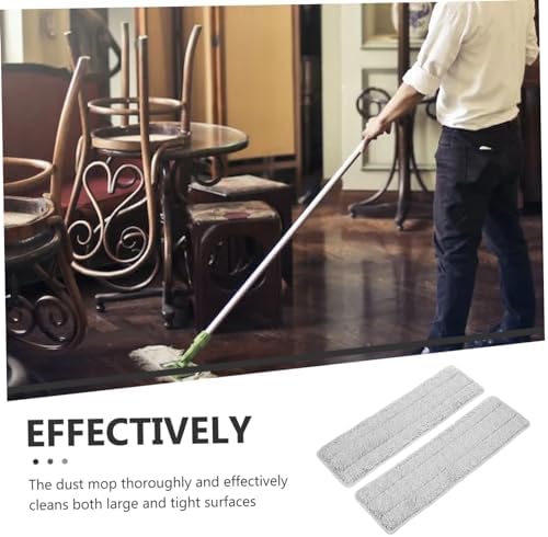 CALLARON 2 Pcs Reusable Fiber Mop Pads for Home Office Restaurant Cleaning