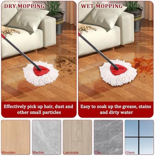 NICEMOVIC 3 Pack Mop Head Replacements for O-Ceda