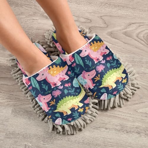 Bulletgxll Mop Slippers for Cleaning - Soft Microfiber Floor Mop Slippers