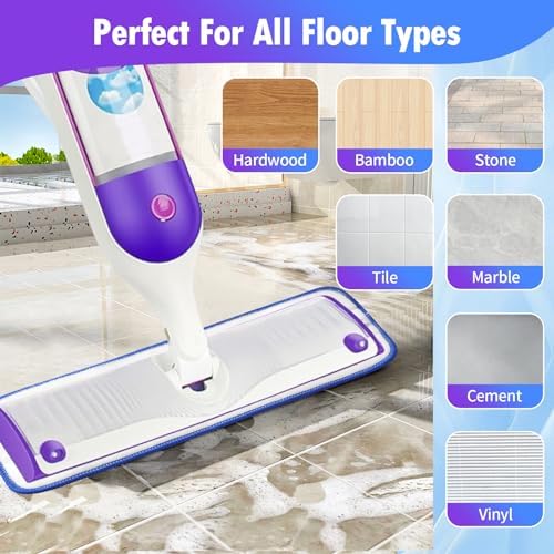 Gazeer 8-Pack Reusable Mop Pads for Swiffer PowerMop