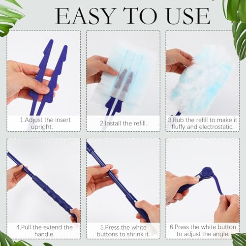 Maxcheck 180 Pcs 180 Disposable Duster Refills with 3 Handles