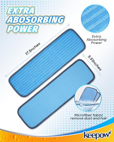 KEEPOW Reusable Microfiber Mop Pads 2 Pack for Wagner 905e 915e 925e