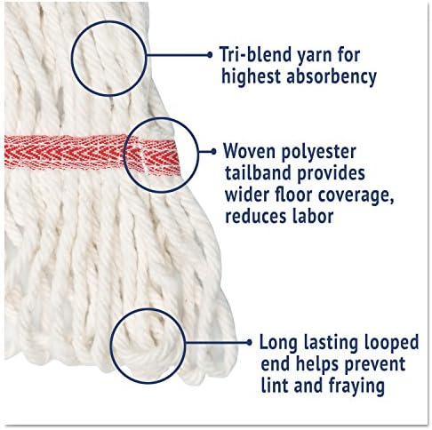 Boardwalk 503WHCT Super Loop Wet Mop Head - 12 Per Carton