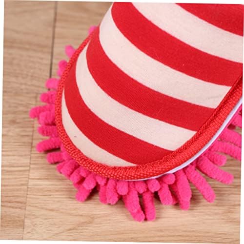 Ipetboom 1 Pair Chenille Cleaning Slippers Cover