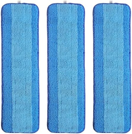 3 Pack Washable Reusable Microfiber Mop Pads for Bona 18 Inch Replacement