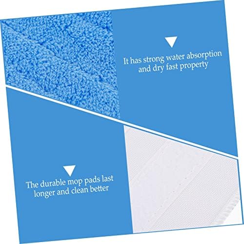 4pcs Washable Mop Pads Reusable Cleaning Replacement for Hard Floors
