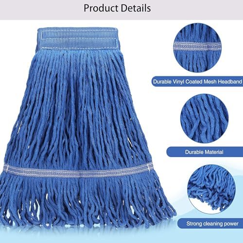 10 PCS Heavy Duty Blue Mop Head Refills