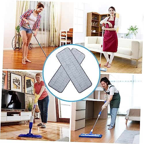 SHERCHPRY 2pcs Microfiber Mop Pads - Wet Dry Cleaning